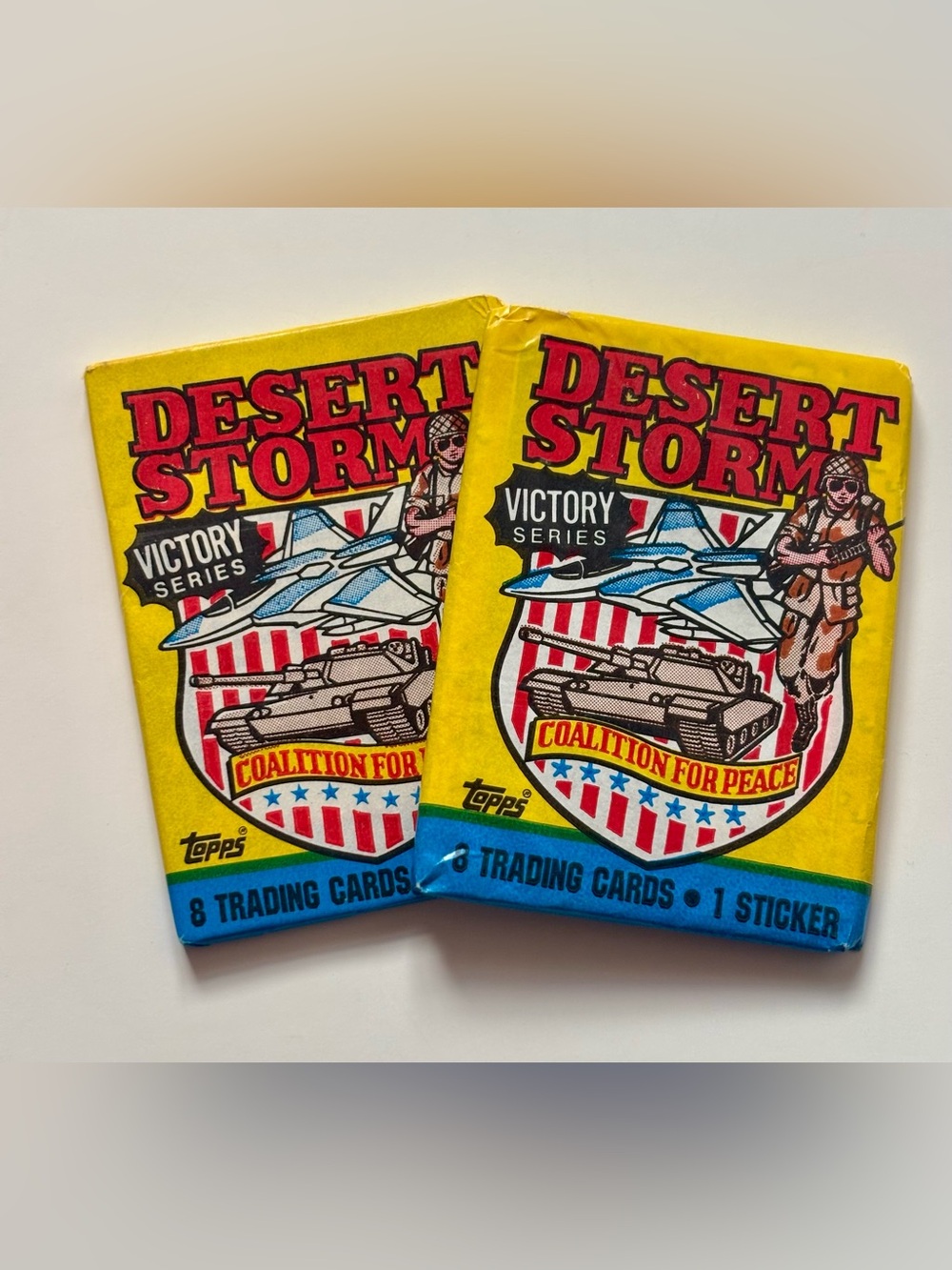 Vintage 1991 Topps Desert Storm Trading Cards Unopened Wax Pack Factory Sealed